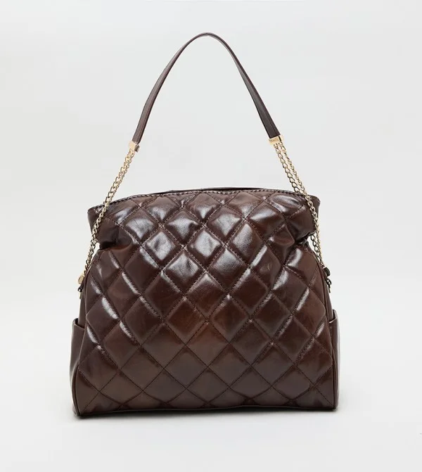 Anne Klein Quilted Chain Strap Tote Bag
